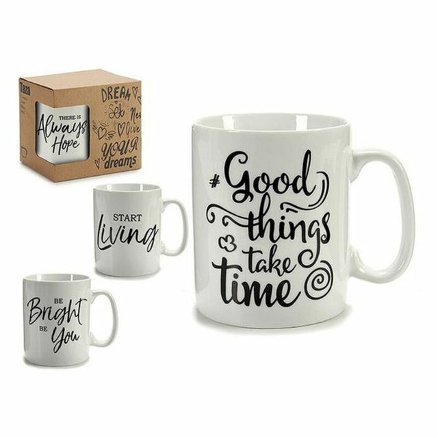 Tasse mug Time 330 ml Porcelaine Noir