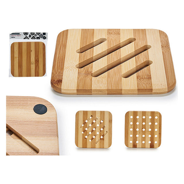 Dessous de plat Carré Bambou (19 x 19 x 1 cm)