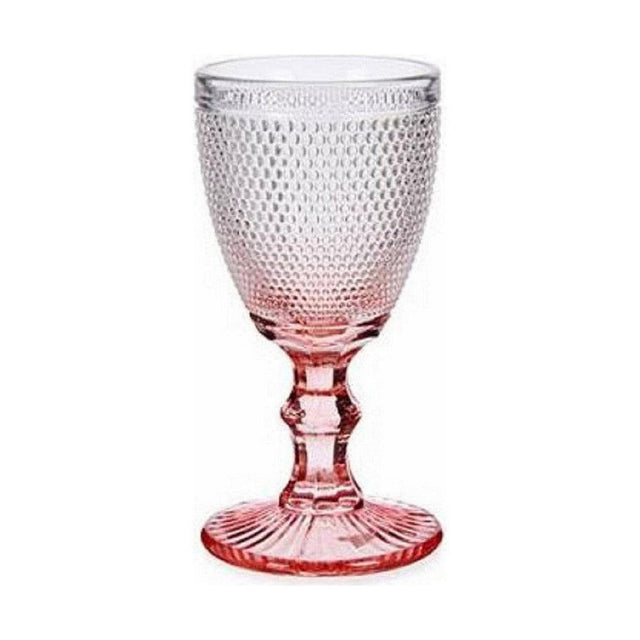Verre Points Rose Transparent verre (240 ml)