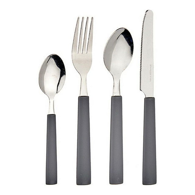 Set de couverts Gris Acier inoxydable (16 Pièces)