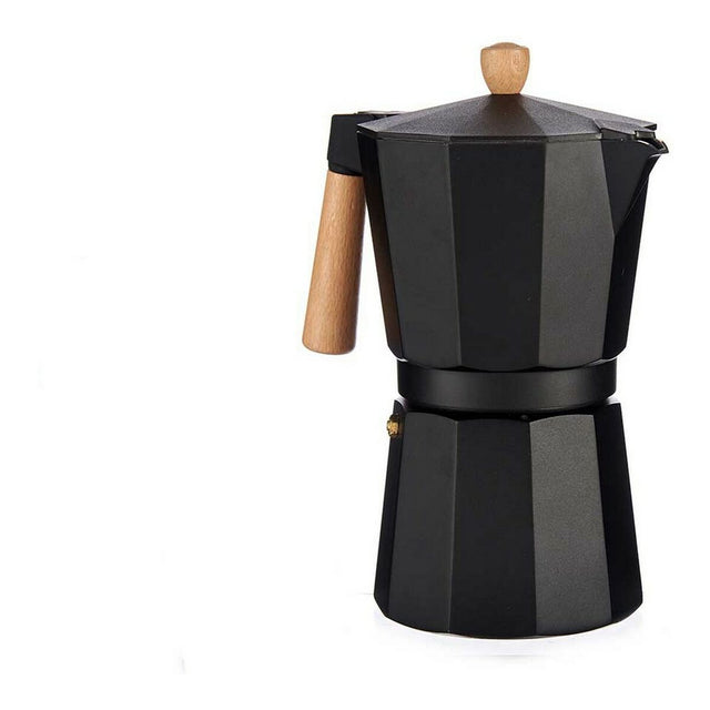 Cafetière Italienne Bois Aluminium (12 Tasses)