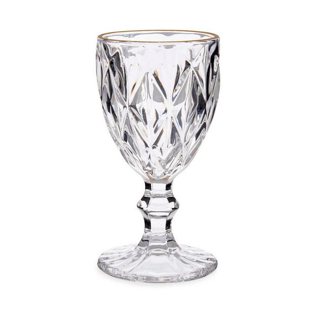 Verre Diamant Doré Transparent Verre (245 ml)