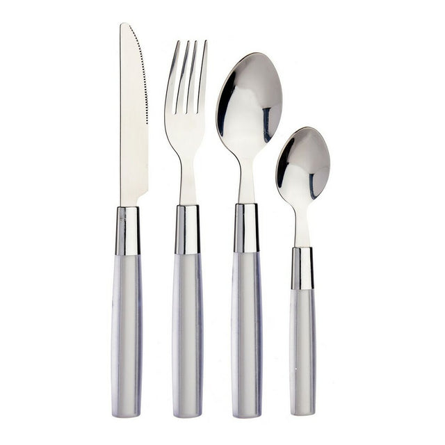 Ensemble de Couverts 16 Pièces Argenté Gris Acier inoxydable