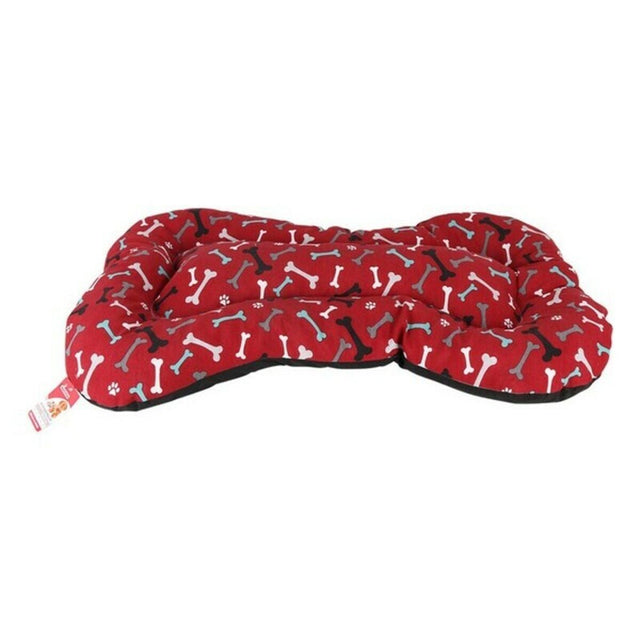 Lit pour animal domestique Polyuréthane Textile Os 70 x 100 cm