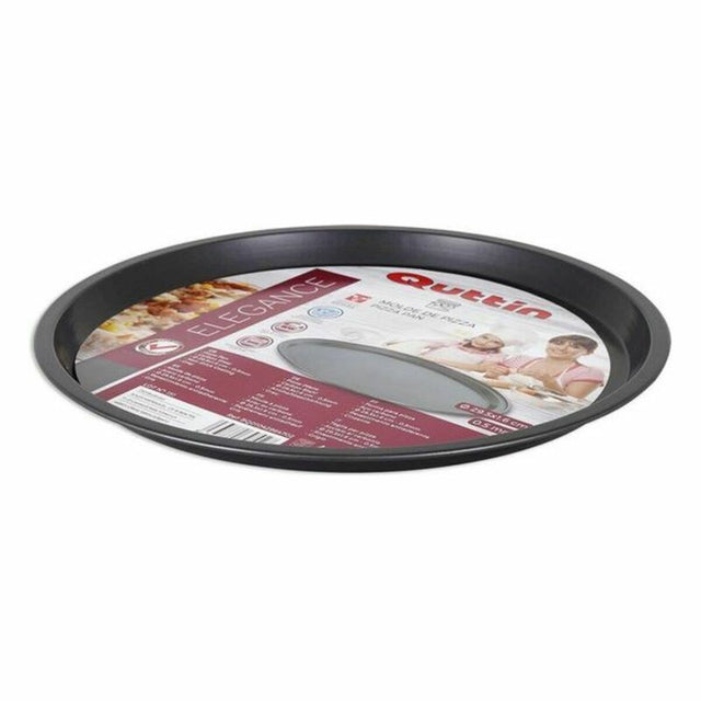 Plat pour pizza Quttin Noir Acier de carbone 33 x 1,5 cm