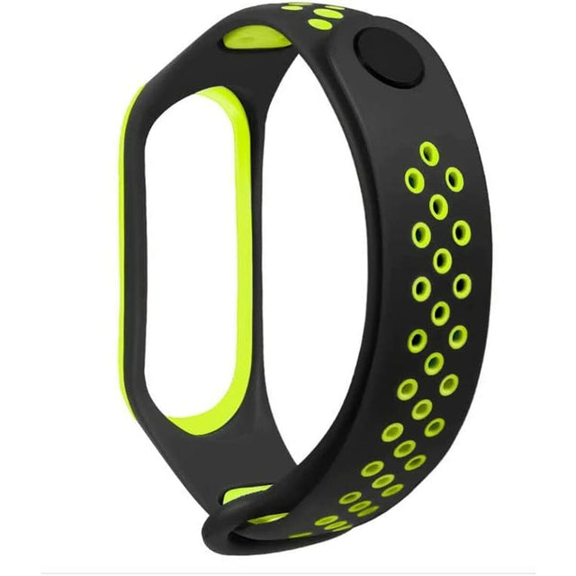 Bracelet à montre Cool Xiaomi Mi Band 5 , 6, 7, Amazfit Band 5 Noir Vert