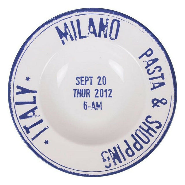 Assiette à pâtes Italy Porcelaine Bleu (Ø 28 x 28 x 6 cm)