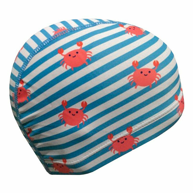 Bonnet de bain Ras G3002CRABS Bleu Crabe Blanc Enfants