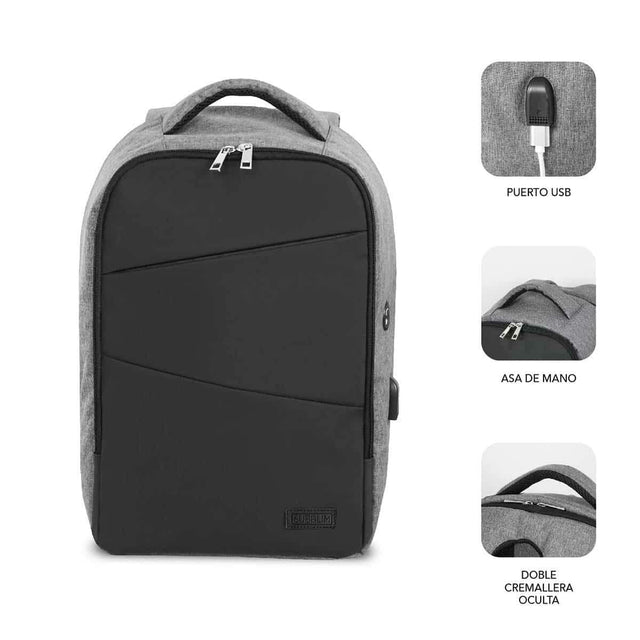 Sacoche pour Portable Subblim SUBBP3SA1100 Noir 16"
