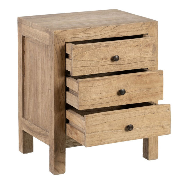Table d'appoint MIRÓ 43 x 34 x 55 cm Naturel bois mindi