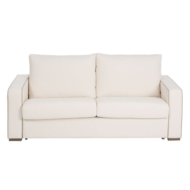 Canapé 195 x 95 x 88 cm Tissu Synthétique Crème