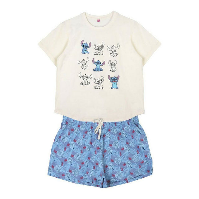 Pyjama Stitch Femme Bleu