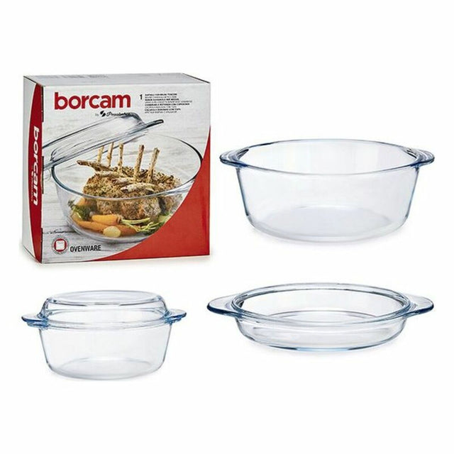 Casserole avec Couvercle Verre Borosilicaté Transparent