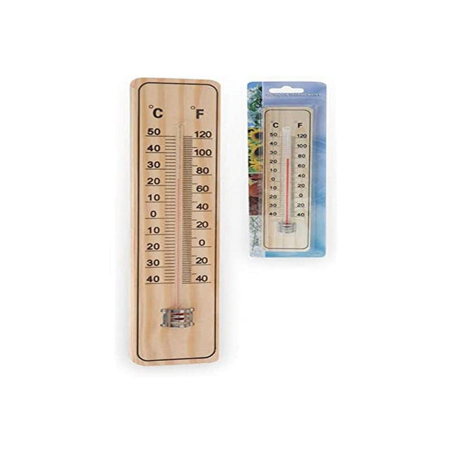 Thermomètre environnemental Progarden Intérieur/Extérieur 20 cm Bois