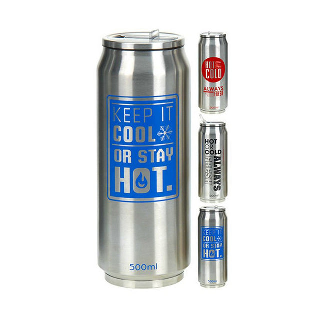 Thermos de Voyage Metaltex Acier inoxydable Cannette Buse Multicouleur 500 ml