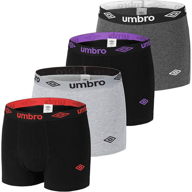 Boxer pour homme Umbro UMB/1/BCX4 L Noir Gris (Reconditionné A)