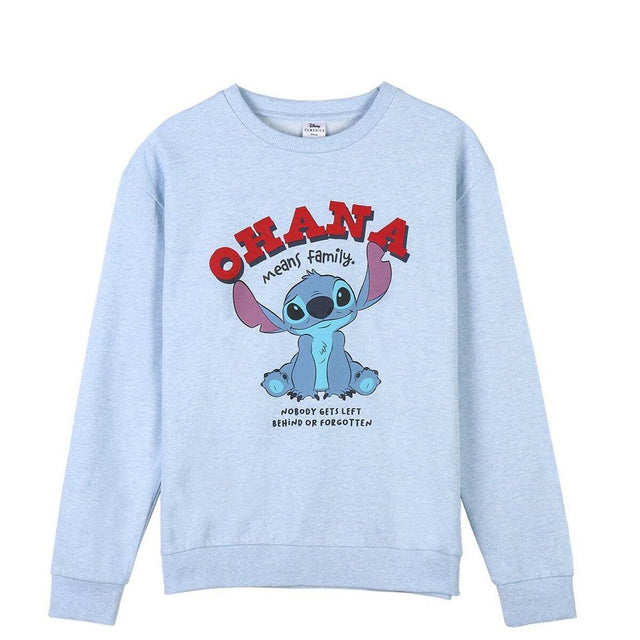 Sweat sans capuche unisex Stitch Bleu clair