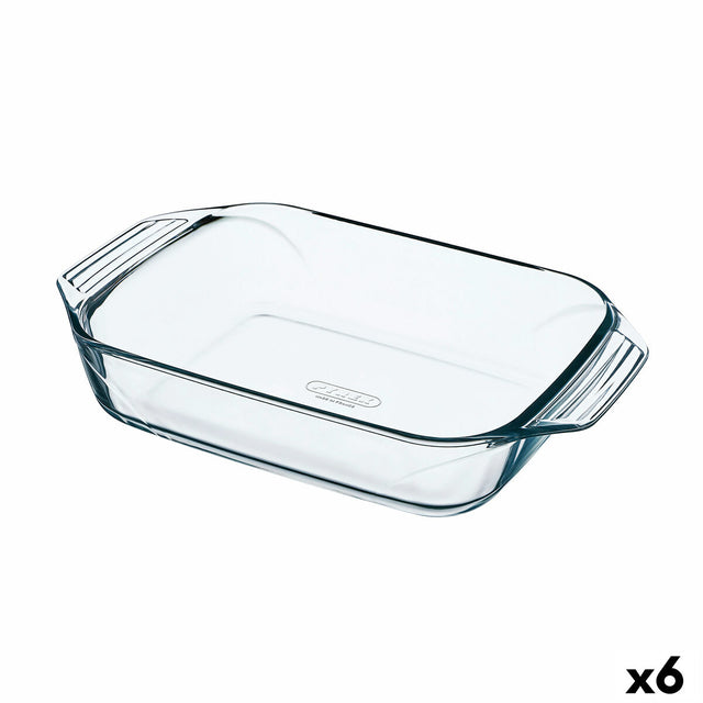 Plat de Four Pyrex Irresistible Rectangulaire 31,5 x 19,7 x 6,4 cm Transparent verre (6 Unités)