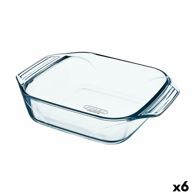 Plat à Gratin Pyrex Irresistible Carré 29,2 x 22,7 x 6,8 cm Transparent verre (6 Unités)
