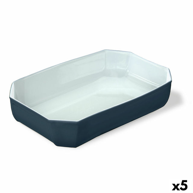 Plat à Gratin Pyrex Color's Rectangulaire Gris verre 33 x 22 cm (5 Unités)