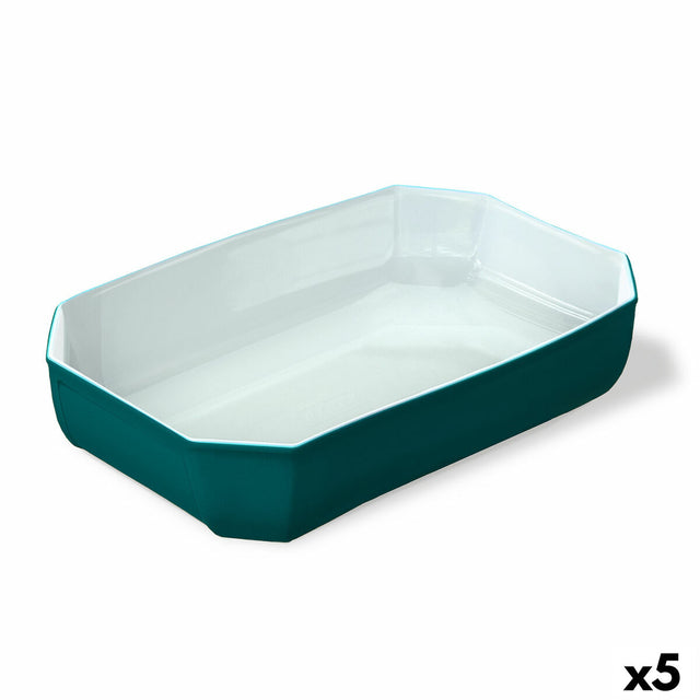Plat à Gratin Pyrex Color's Rectangulaire Bleu verre 33 x 22 cm (5 Unités)
