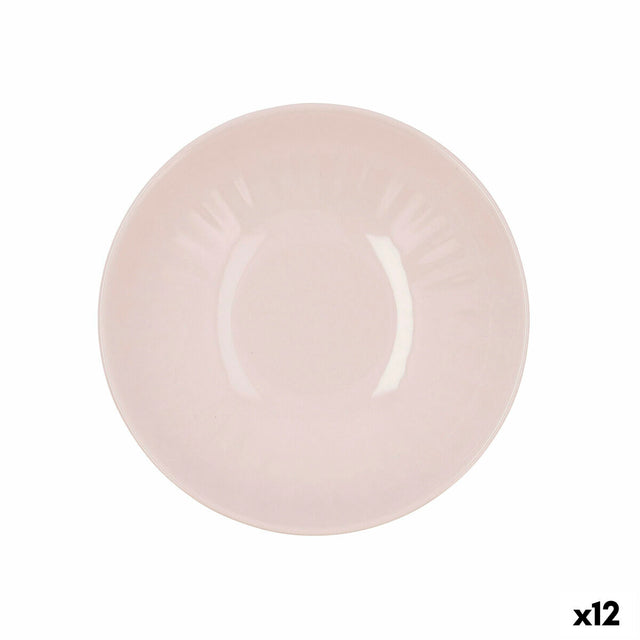 Assiette creuse Bidasoa Romantic Céramique Rose (22 cm) (12 Unités)