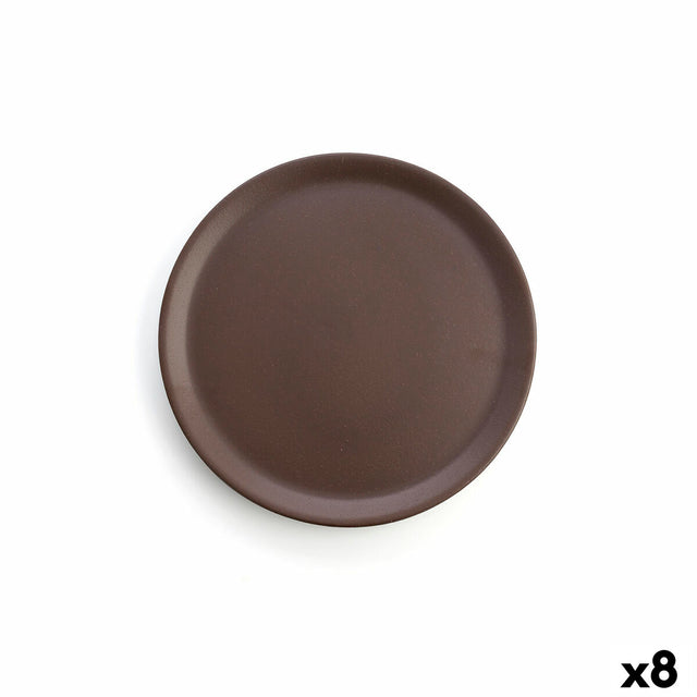 Assiette plate Anaflor Vulcano Viande Faïence Marron Ø 31 cm (8 Unités)