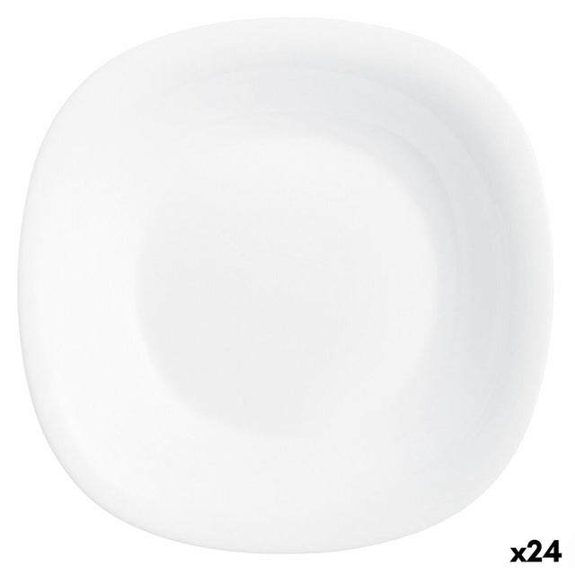 Assiette creuse Luminarc Carine Blanc verre (Ø 23,5 cm) (24 Unités)