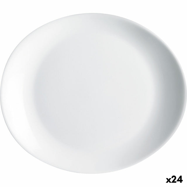 Assiette plate Luminarc Friends Time Viande 30 x 26 cm Blanc verre (24 Unités)