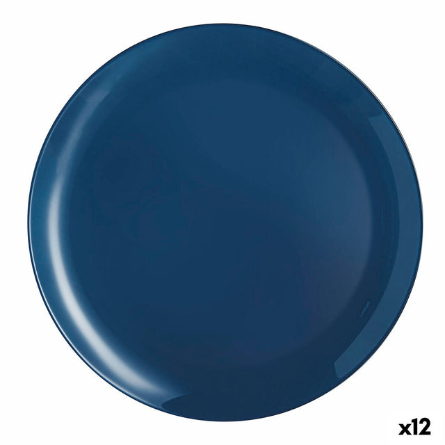 Assiette plate Luminarc Arty Bleu verre (Ø 26 cm) (12 Unités)
