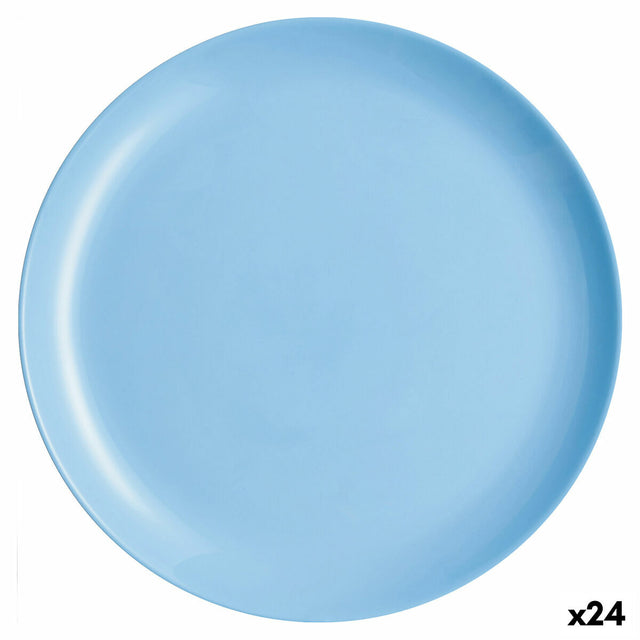 Assiette plate Luminarc Diwali Bleu verre (Ø 27 cm) (24 Unités)