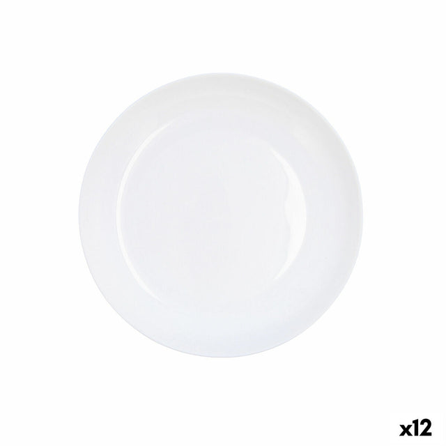 Assiette plate Luminarc Friends Time Blanc verre (Ø 21 cm) (12 Unités)