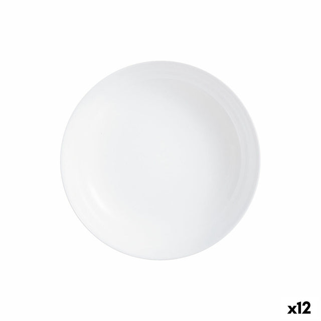 Assiette plate Luminarc Friends Time Blanc verre (Ø 17 cm) (12 Unités)