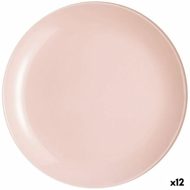 Assiette plate Luminarc Arty Rose verre (Ø 26 cm) (12 Unités)