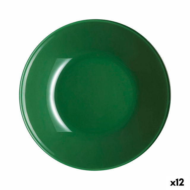 Assiette creuse Luminarc Arty Vert verre (20 cm) (12 Unités)