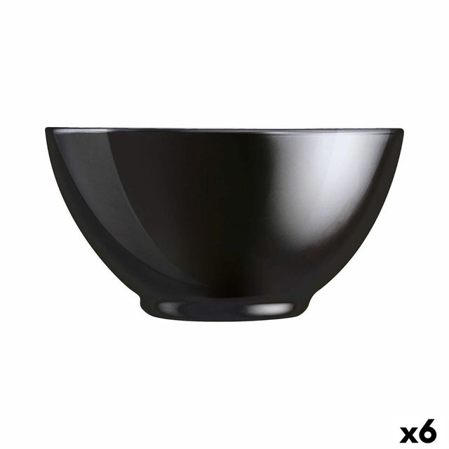 Bol Luminarc Flashy Noir verre 500 ml (6 Unités)