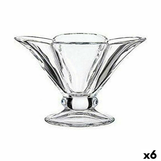 Coupe de glaces et de milkshakes Fleur Verre Transparent 6 Unités (200 ml)