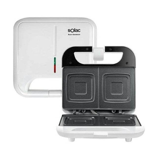 Appareil à Sandwich Anti-adhérent Solac SD5053 750W Blanc 750W 750 W