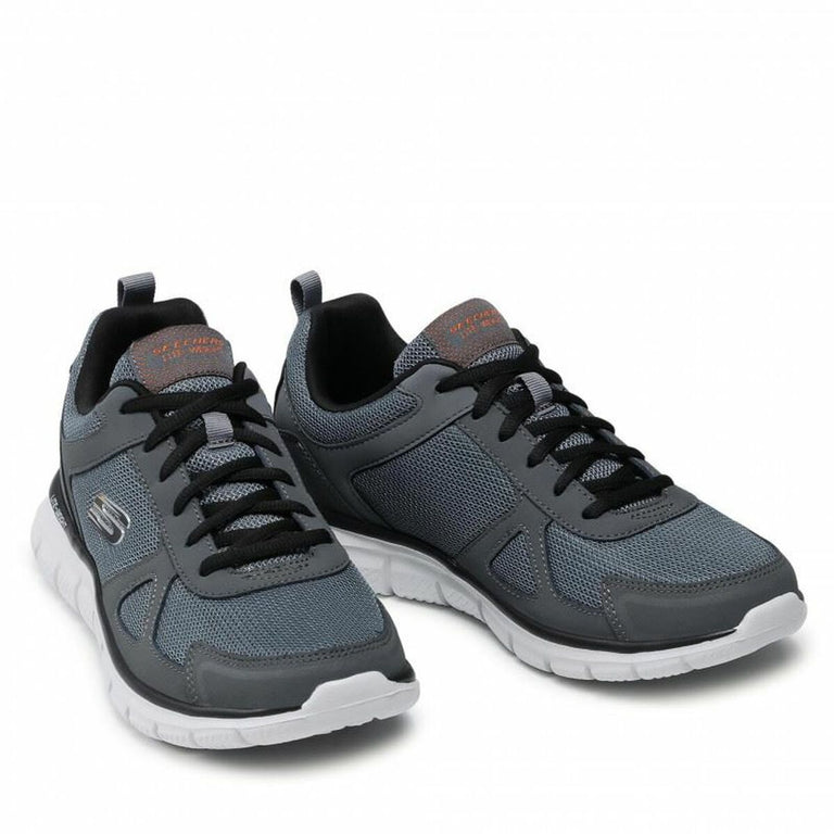 Chaussures de marche pour homme Lace Up Jogger Memory Foam Skechers 52631 43 Gris foncé