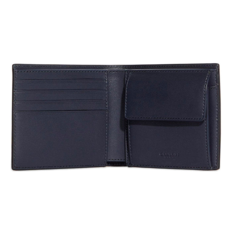 Portefeuille Homme Coach CA002-QBO3H 10,5 x 9,5 x 1,5 cm Bleu Cuir