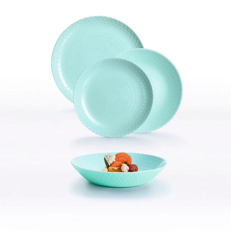 Assietes Luminarc PAMPILLE Turquoise verre (18 Pièces)