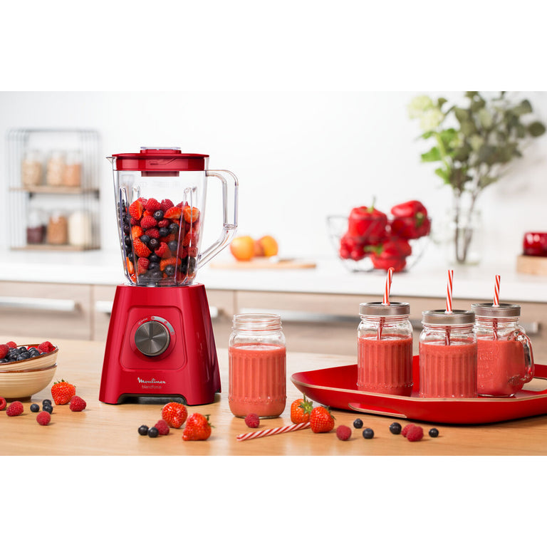 Bol mixeur Moulinex LM4205 1,25 L 600W Rouge 550 W (2 L)