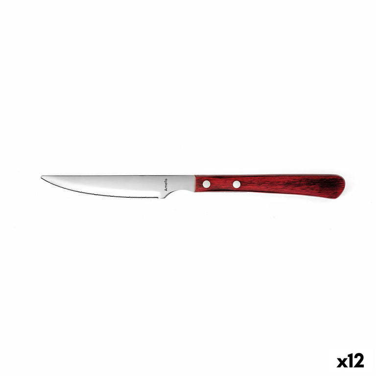 Couteau pour côtelettes Amefa Brasero Métal Marron 24 cm 12 Unités (Pack 12x)
