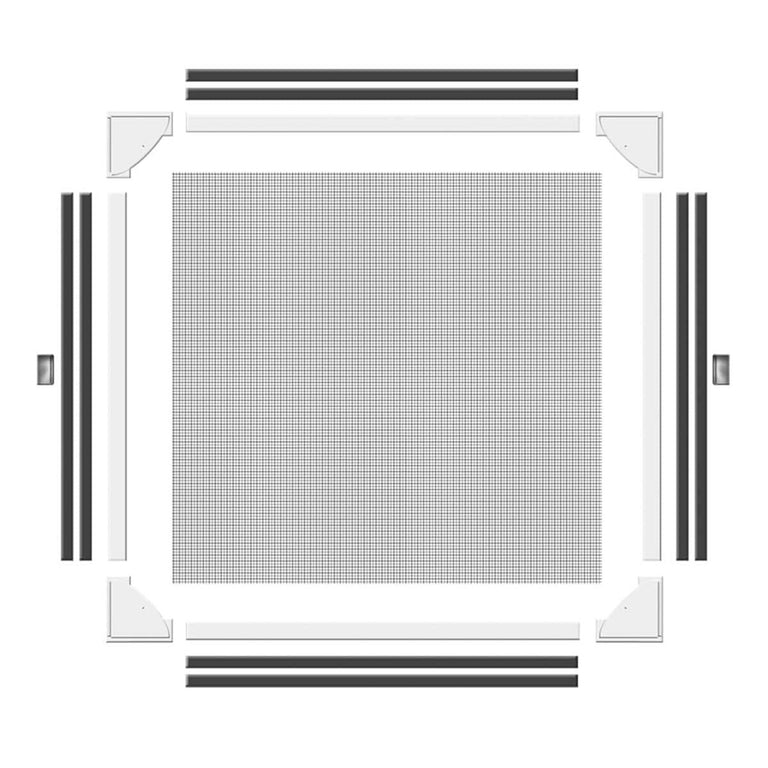 Moustiquaire Schellenberg Magnétique Avec cadre Fibre de Verre Blanc (100 x 120 cm)