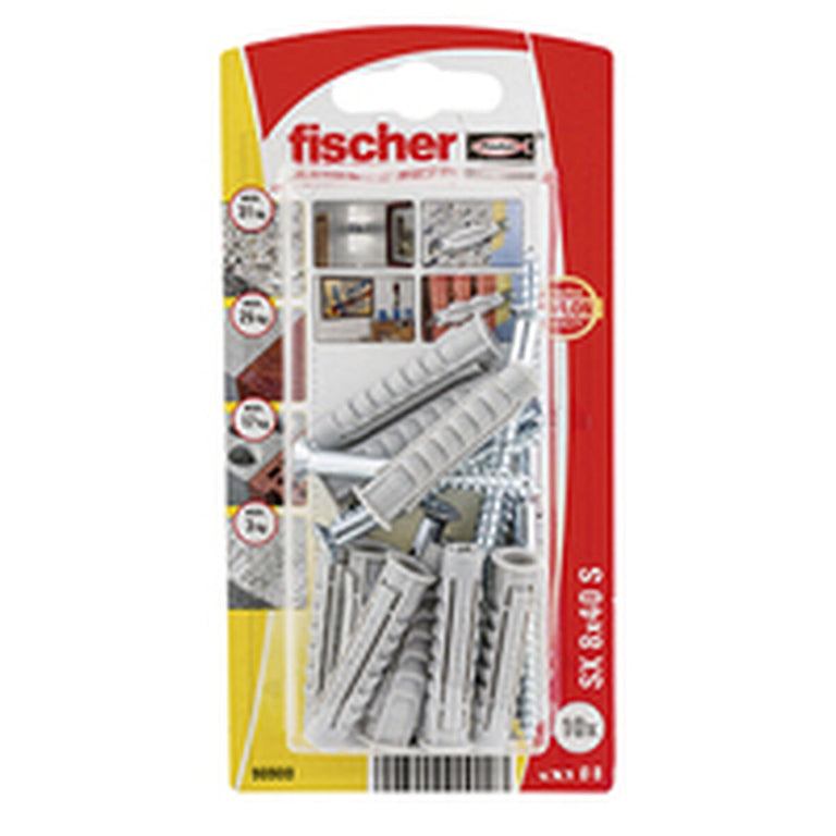 Chevilles et vis Fischer Chevilles et vis 10 Unités (8 x 40 mm)