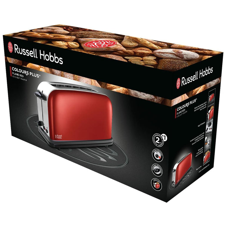 Grille-pain Russell Hobbs 21391-56 1R 1000W Rouge Acier inoxydable