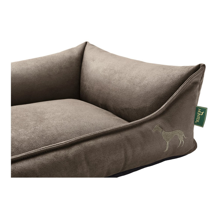 Canapé pour chien Hunter Bologna Cuir synthétoqie Gris (70 x 50 cm)