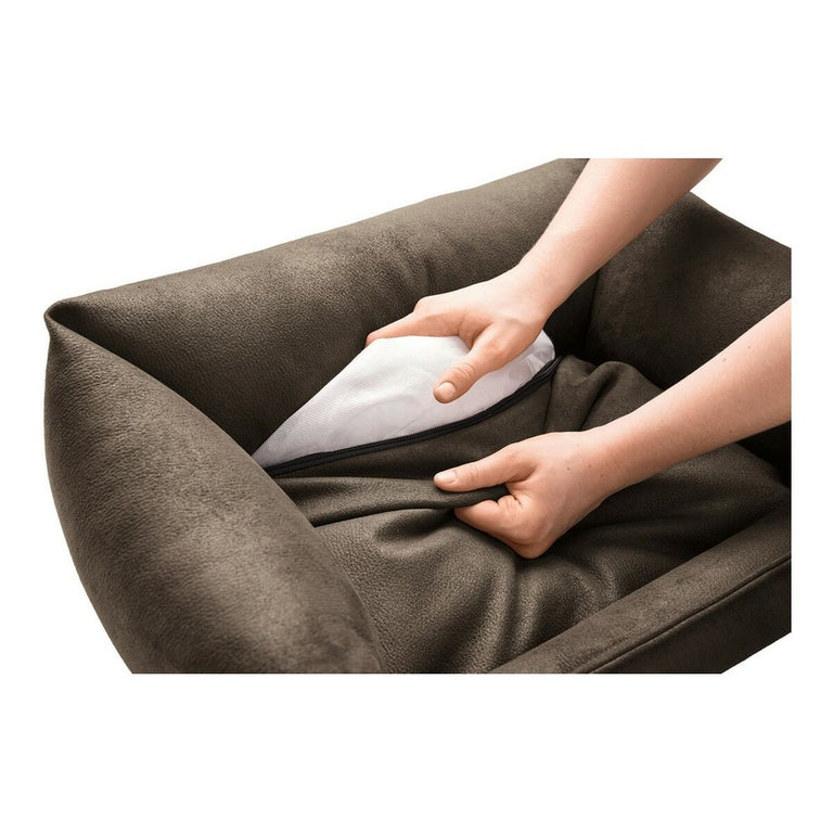 Canapé pour chien Hunter Bologna Cuir synthétoqie Noir (70 x 50 cm)
