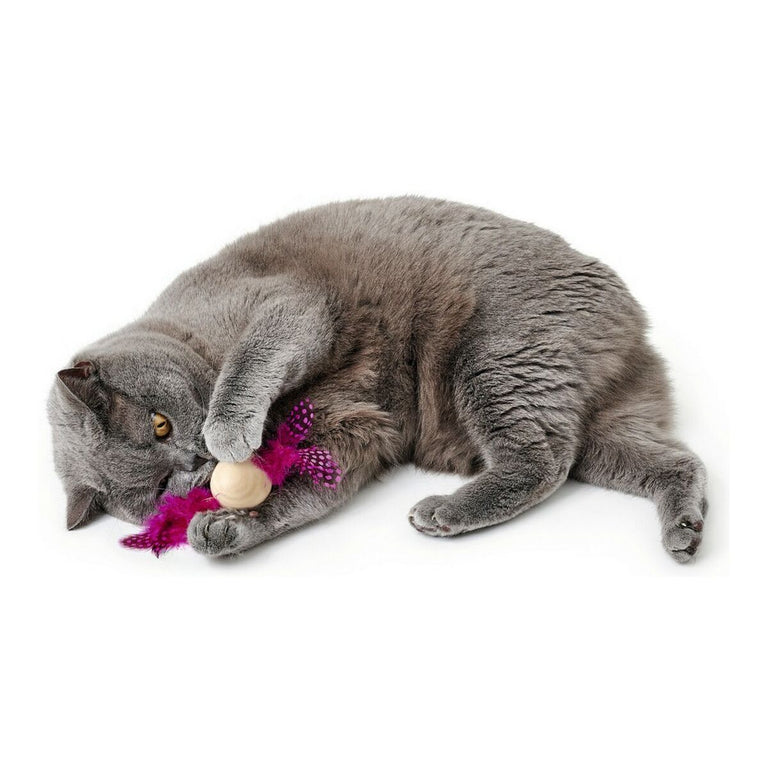 Jouet pour chats Hunter Mala Plumes Rose Ballon (4 cm)