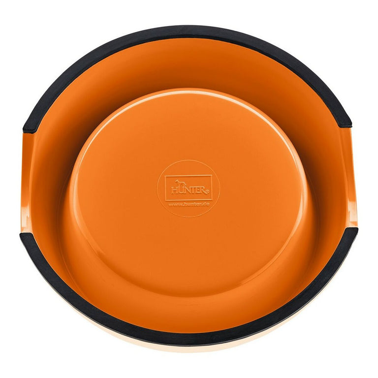 Mangeoire pour chiens Hunter Acier inoxydable Mélamine Orange (22 x 22 x 11,5 cm)